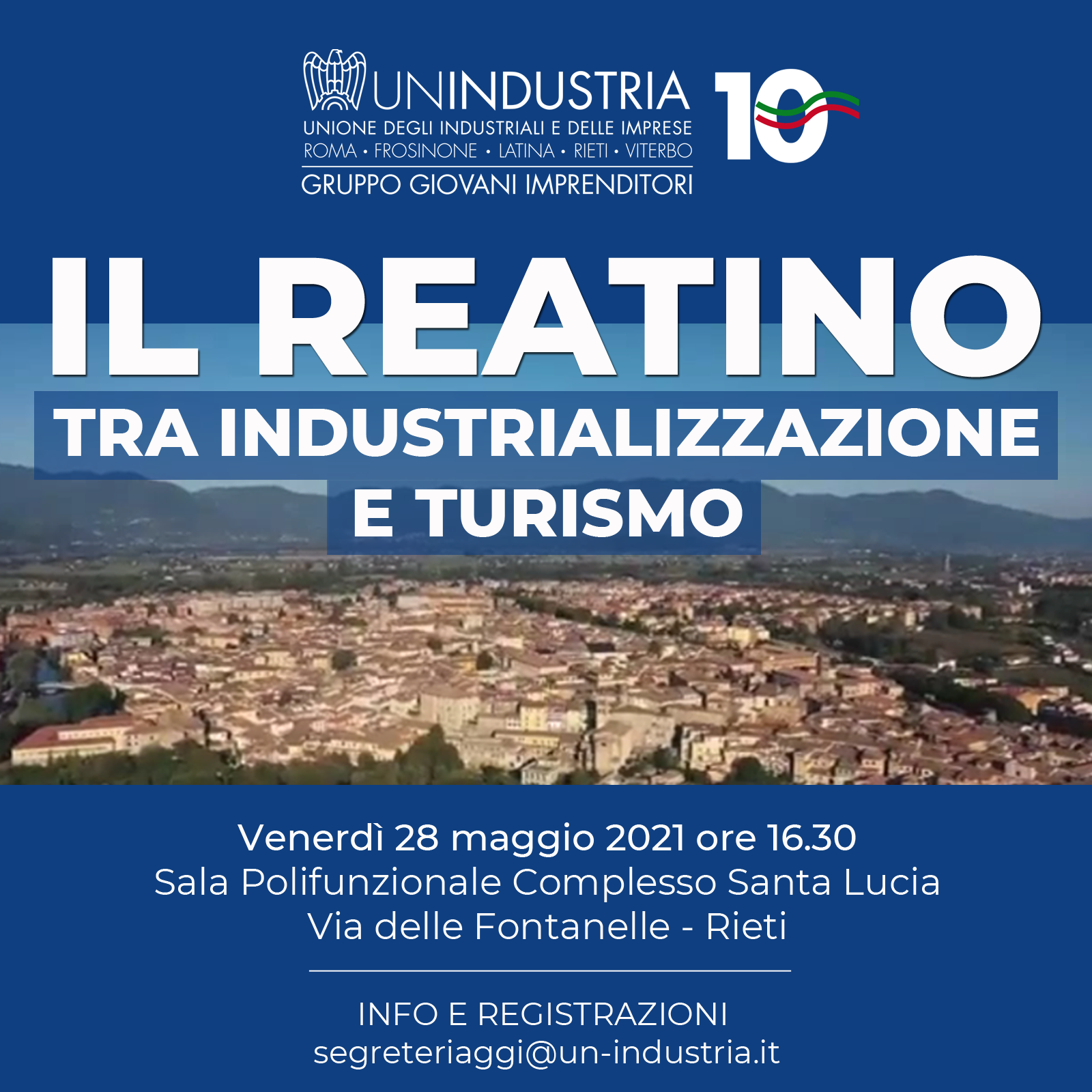 Il reatino tra industrializzazione e turismo - Save the Date